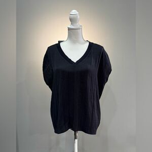 Black Modern Works Boxy Fit Blouse Size M EUC